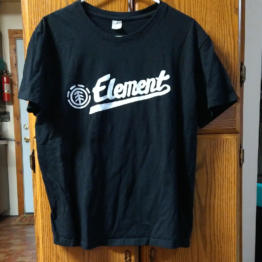Element Black Tee with White Logo